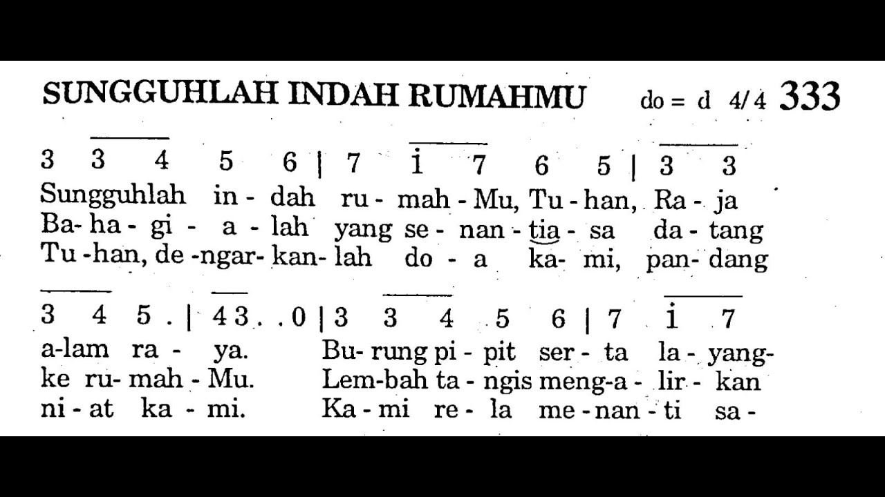 SUNGGUHLAH INDAH RUMAHMU - Puji Syukur No. 333 - Lagu Pembukaan
