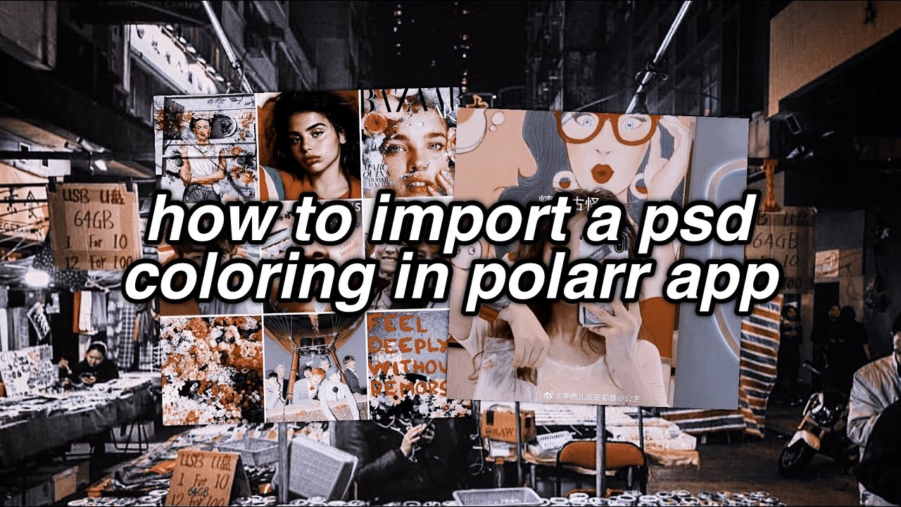 how to import a psd coloring in polarr app &mdash; convert tutorial