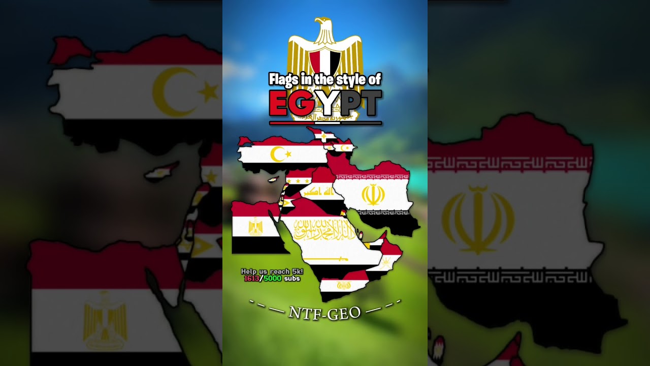 Flags in the style of Egypt 🇪🇬 #mapping #shorts #geography #music #education #egypt #middleeast