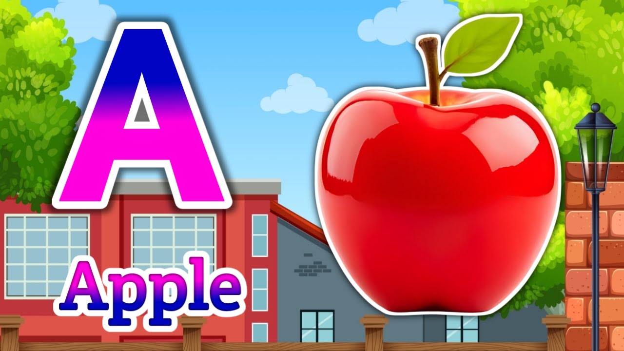 एप्पल 0017. A for Apple🍎🎨 ABCD with Pictures | ए फॉर एप्पल | Kids Education🧠 Smart Kids ABC