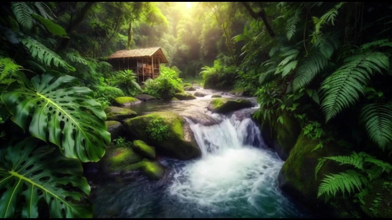 Relaxing River Stream Sounds | Flowing Water Nature White Noise for Sleep Tonight
