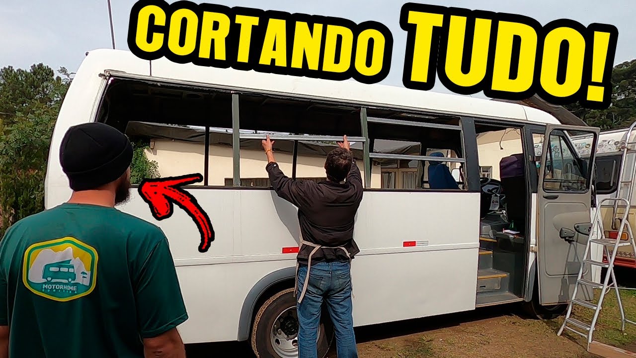 DESMONTAMOS O ÔNIBUS! Construção Motorhome em Micro-ônibus