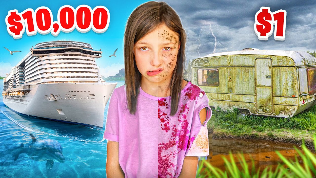 SURVIVING a $1 vs $10,000 Vacation!