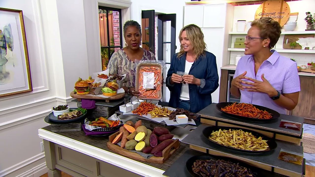 Jane Foodie (3) 12-oz Trays of Gourmet Seasoned French Fries on QVC