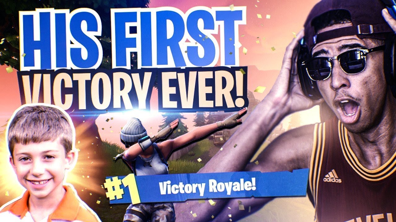 HELPING 8 YEAR OLD KID (JOEY) WIN HIS *FIRST GAME* EVER!  Fortnite Battle Royale