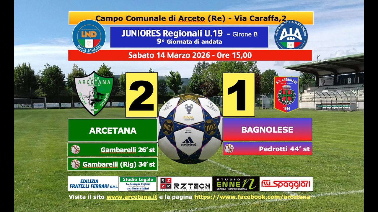 Arcetana JR - Bagnolese 2-1