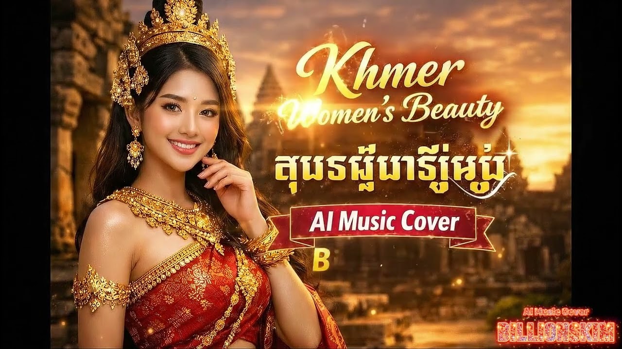 Khmer women's beauty🎵AI Music Cover#billionskim #dance #music #khmermusicvideo #missuniverse#aivideo