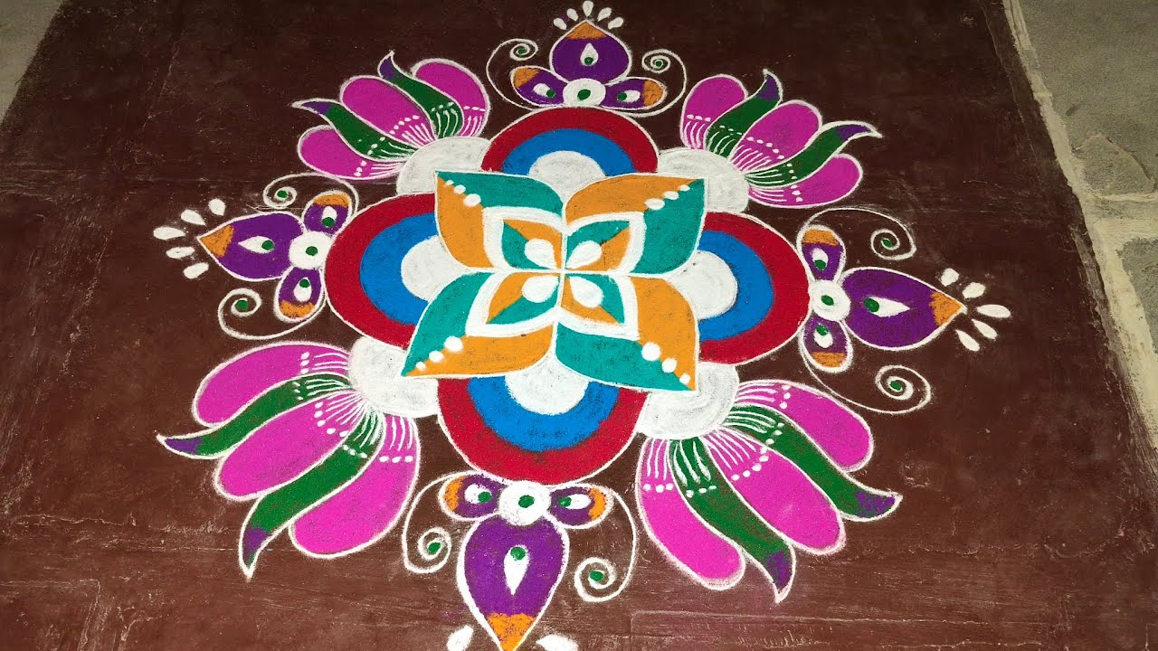 Daily beautiful rangoli 💐💐 easy rangoli 