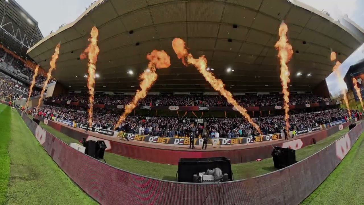 Flames at the Molineux for Wolverhampton Wanderers
