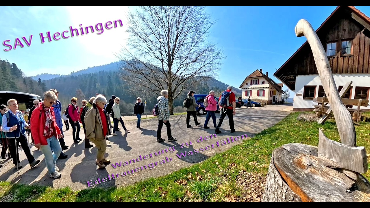Ausflug zu den Edelfrauengrab Wasserfällen und Vollmers Mühle mit  Schwäbischen Albverein Hechingen