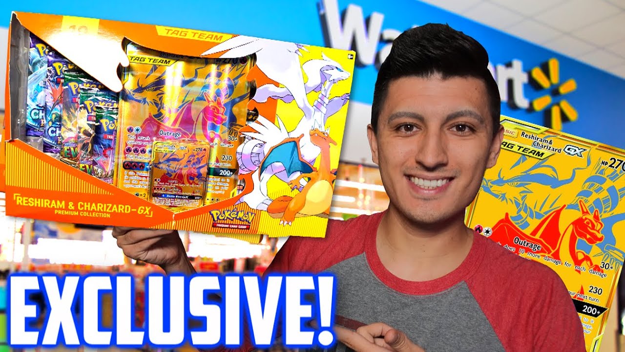 Reshiram and Charizard GX PREMIUM COLLECTION BOX OPENING! (IS IT WORTH IT?) WAL-MART EXCLUSIVE!