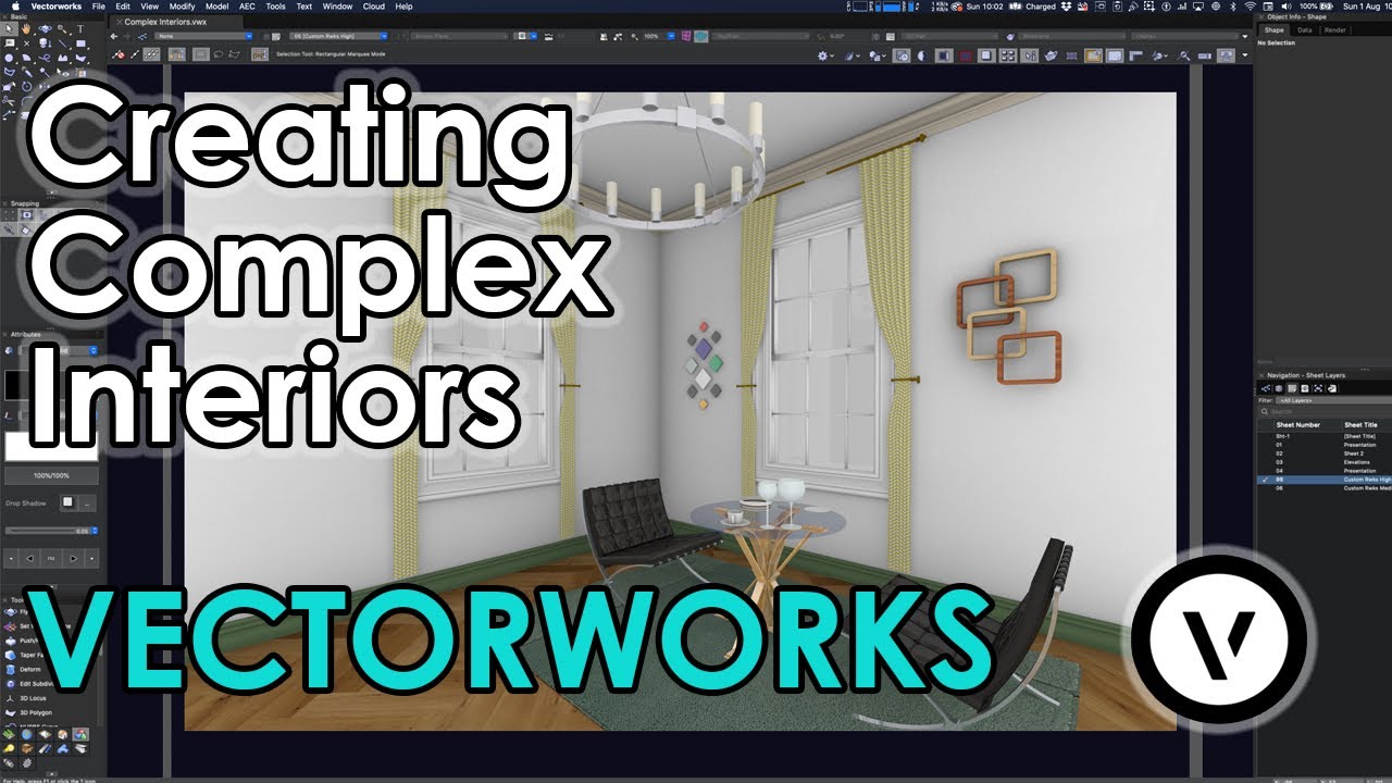 Создание сложных интерьеров в Vectorworks