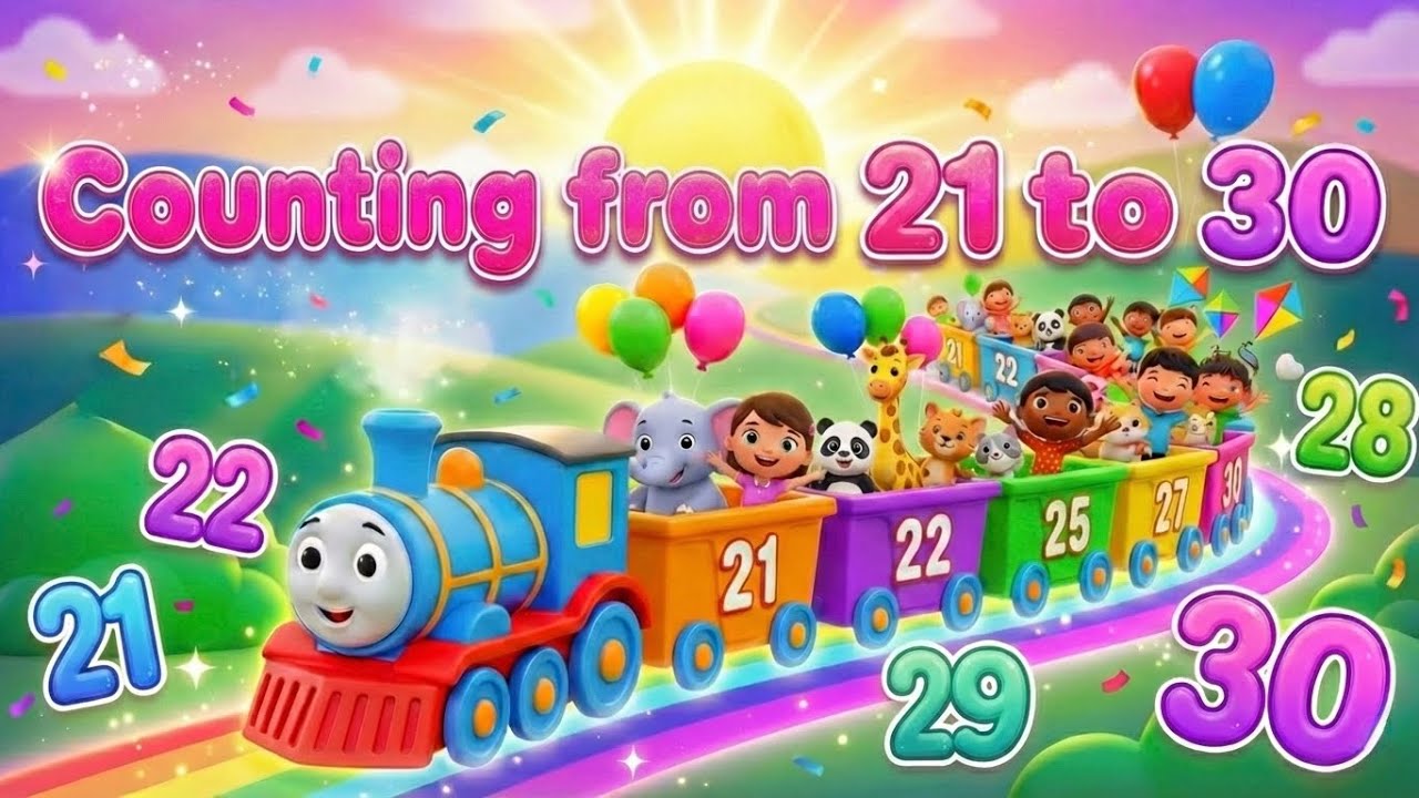 Learn Numbers 21-30 Fun learning video for toddlers | Preschool Learning Video