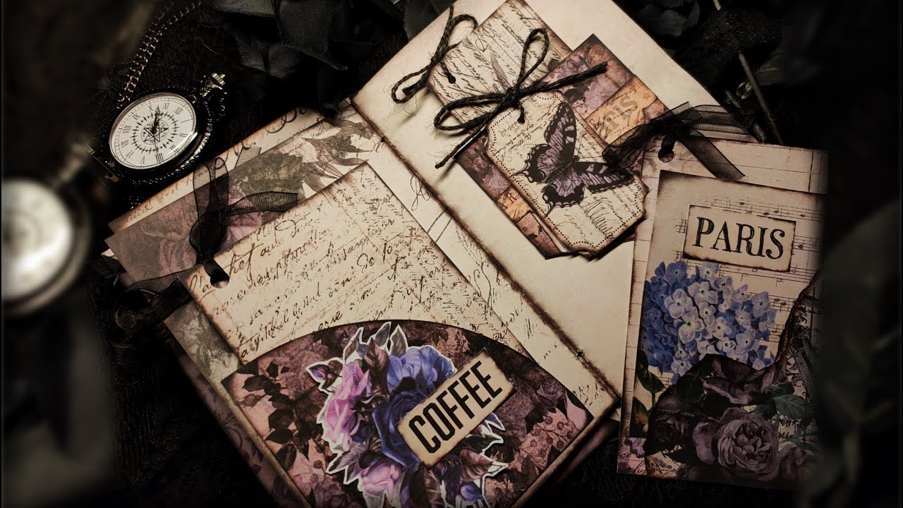 My White Cat Journal, PURPLE WINGS CRAFTING IDEAS, Junk Journal, Printable Kit, Ephemera, Tutorial