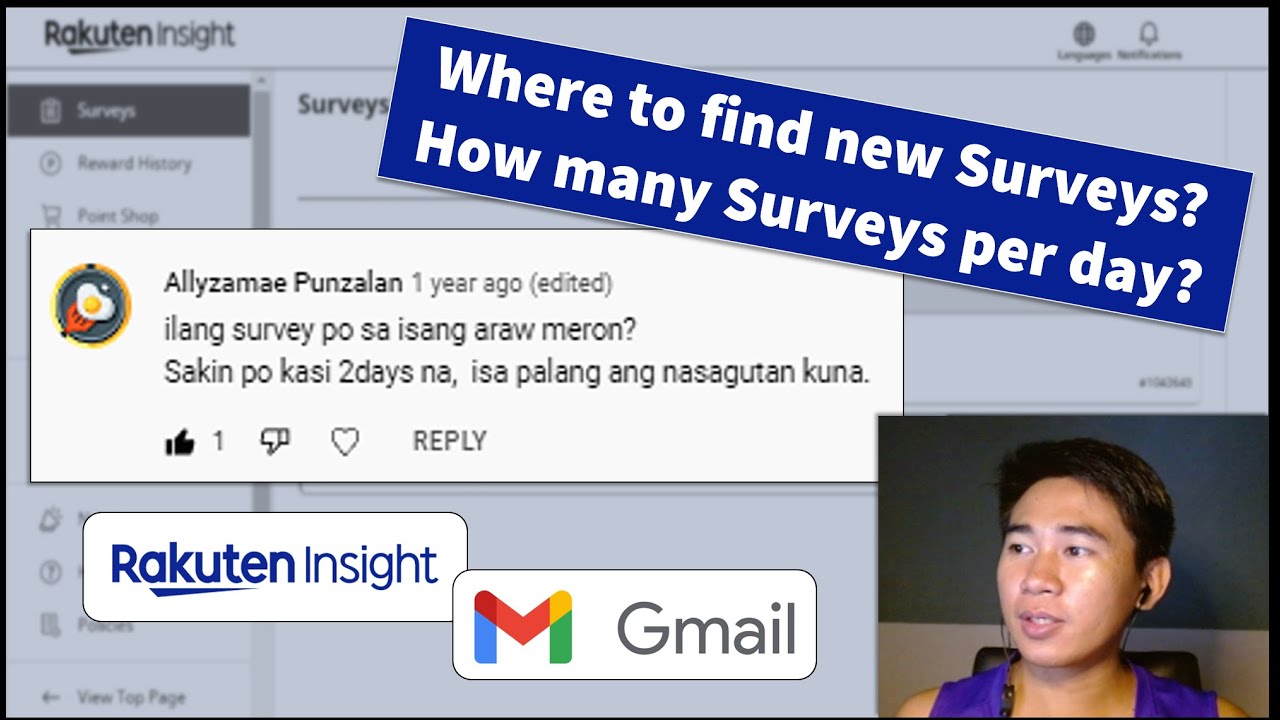 Rakuten Insight Surveys - Where To Find New Surveys - How Many Surveys Per Day - Gmail
