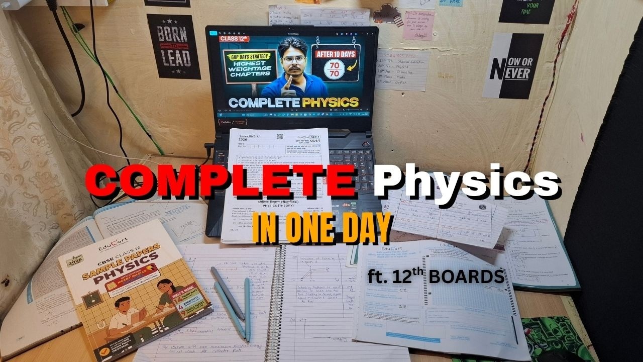Completing Entire Physics Syllabus in 24 Hours ☠️ | Class 12 CBSE Boards 2026