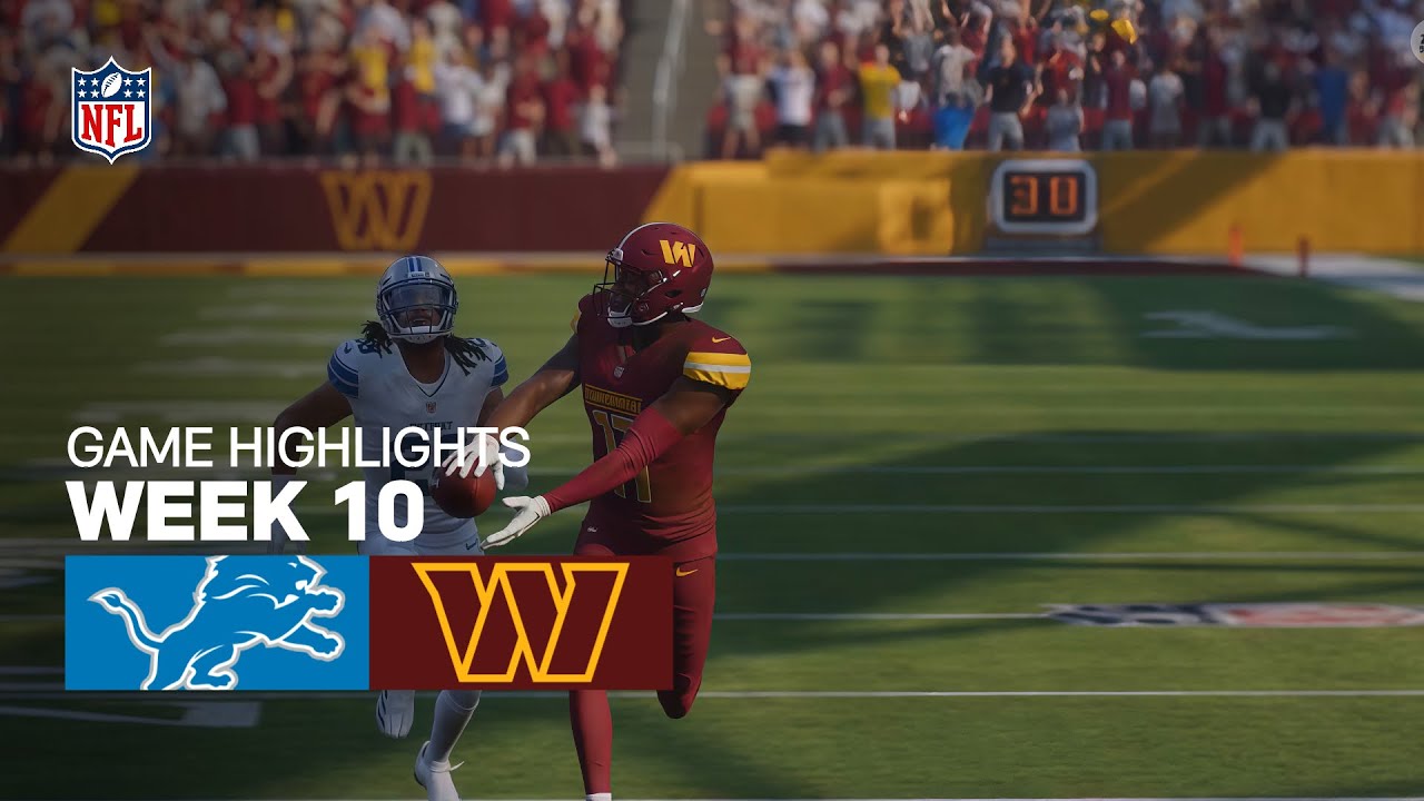 Detroit Lions VS Washington Commanders - Week 10 - Game Highlights