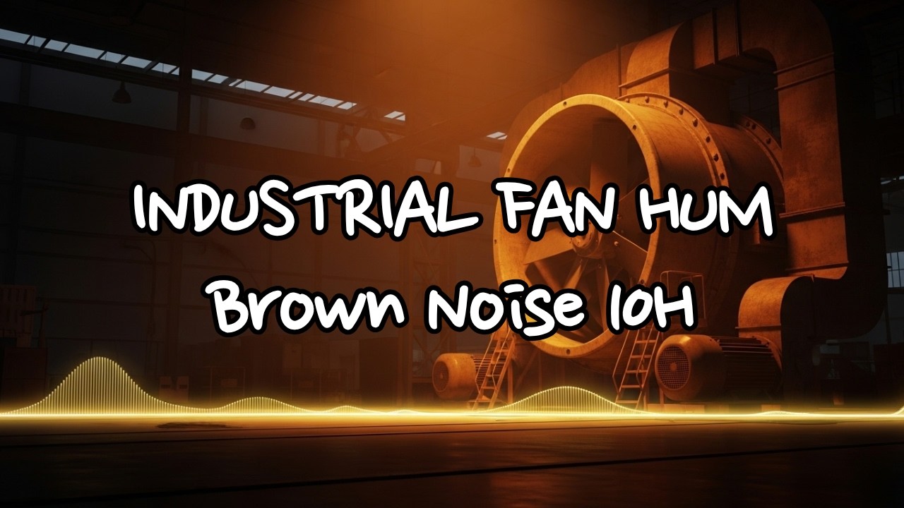 🧠 Deep Focus Brown Noise | Industrial Fan Hum | 10 Hours (No Music)