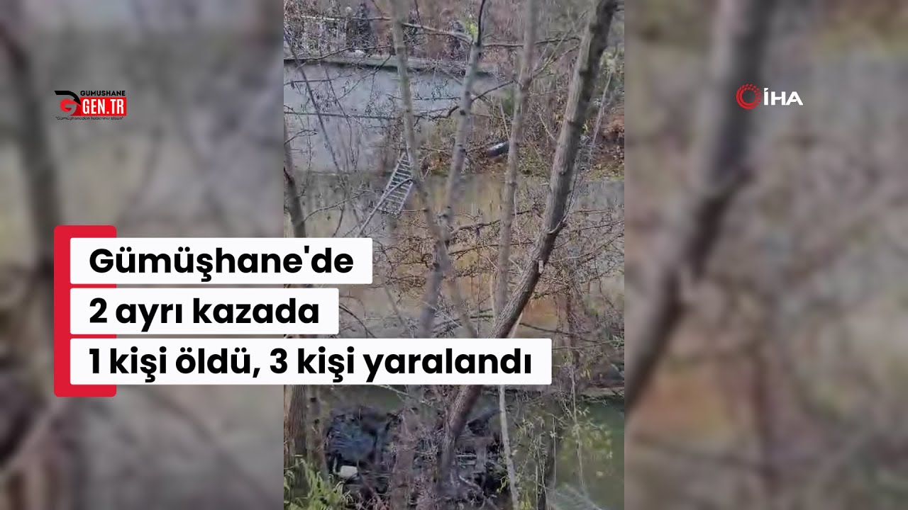 G&uuml;m&uuml;şhane&rsquo;de 750 metre arayla iki kaza: 1 &ouml;l&uuml;, 3 yaralı