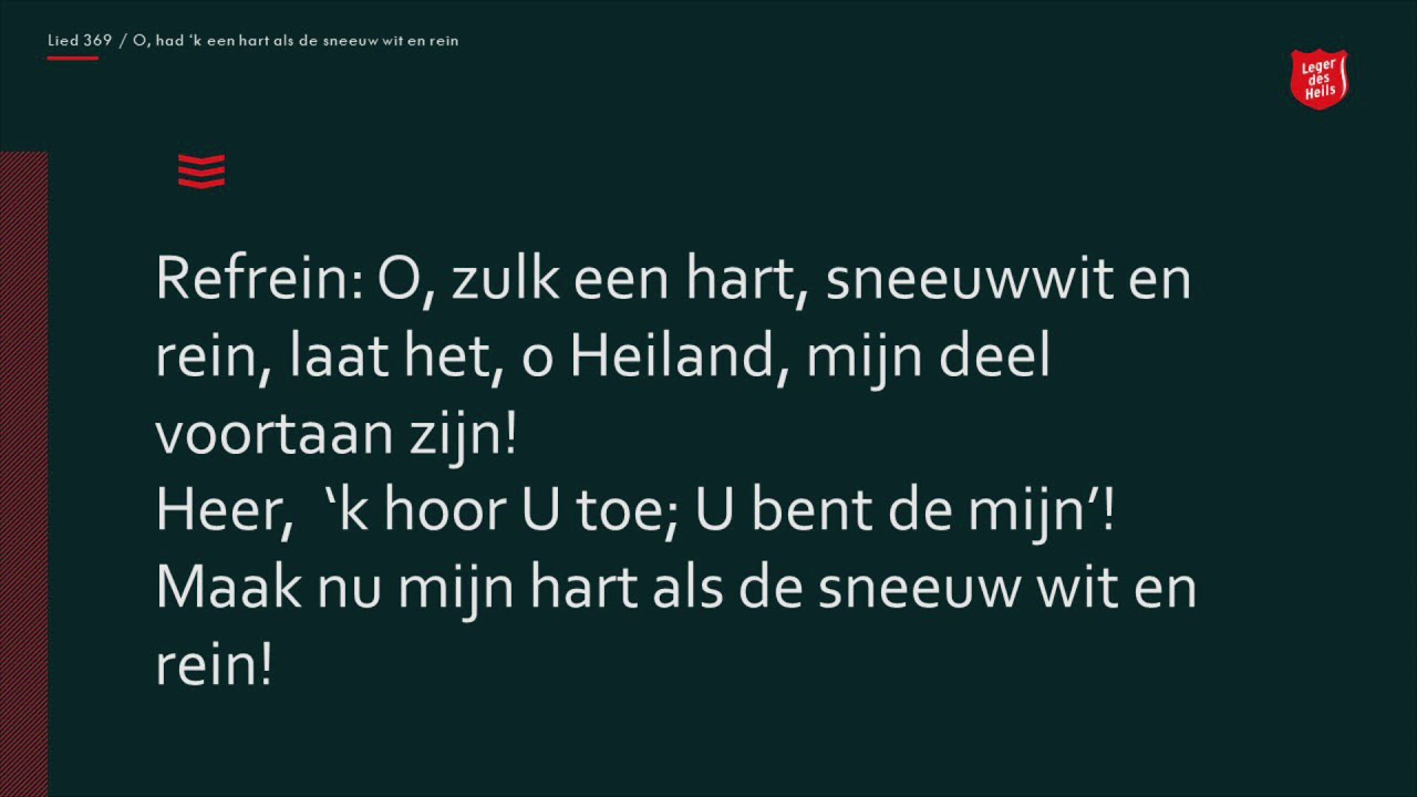 Lied 369 O, had &lsquo;k een hart (Piano)
