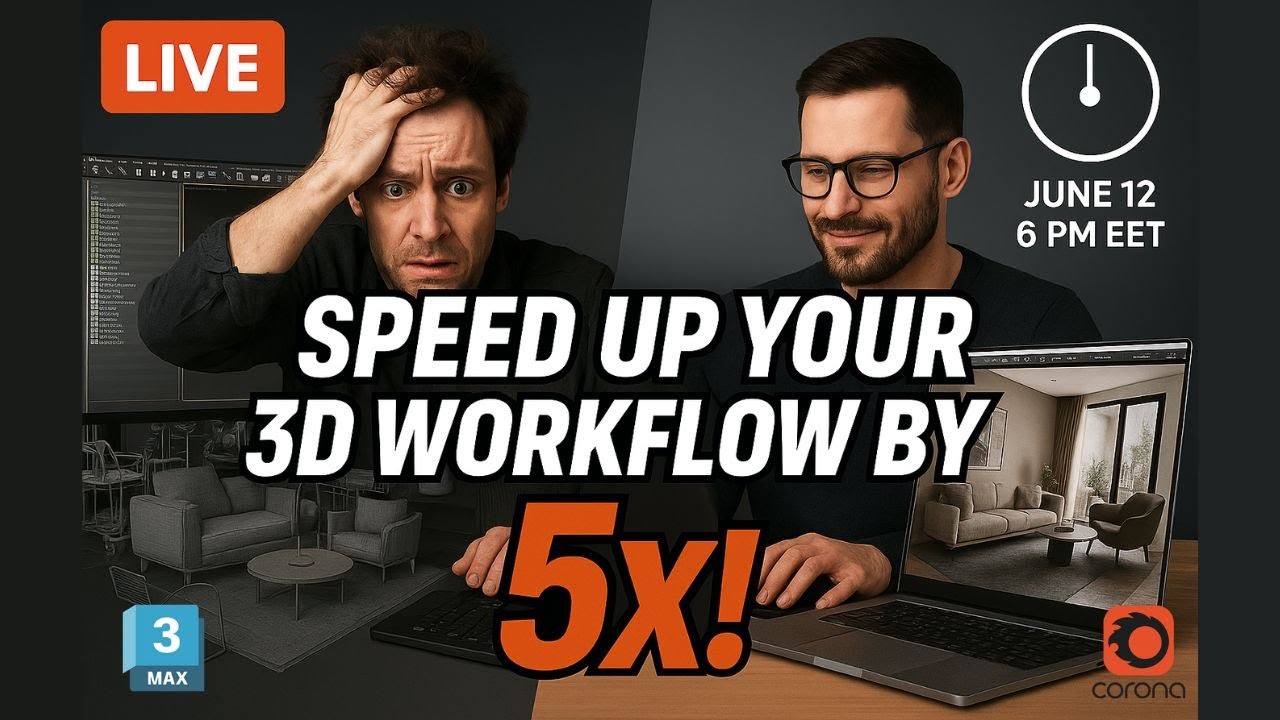 Free Masterclass | How to Speed Up Interior Visualization Workflow by up to 5x