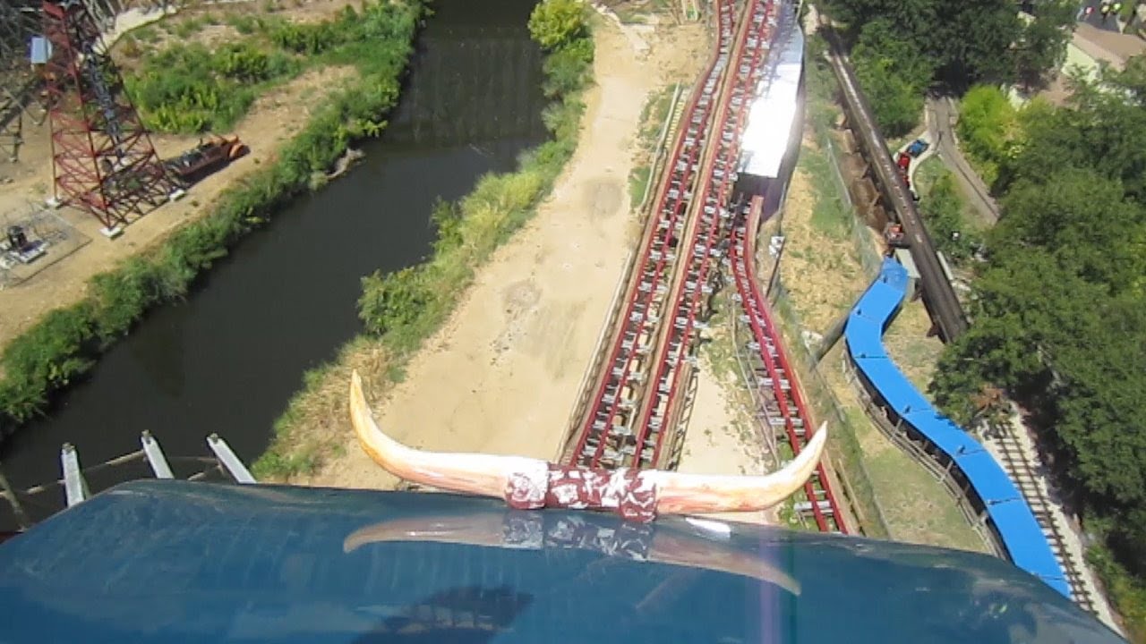 New Texas Giant Front Seat on-ride HD POV Six Flags Over Texas