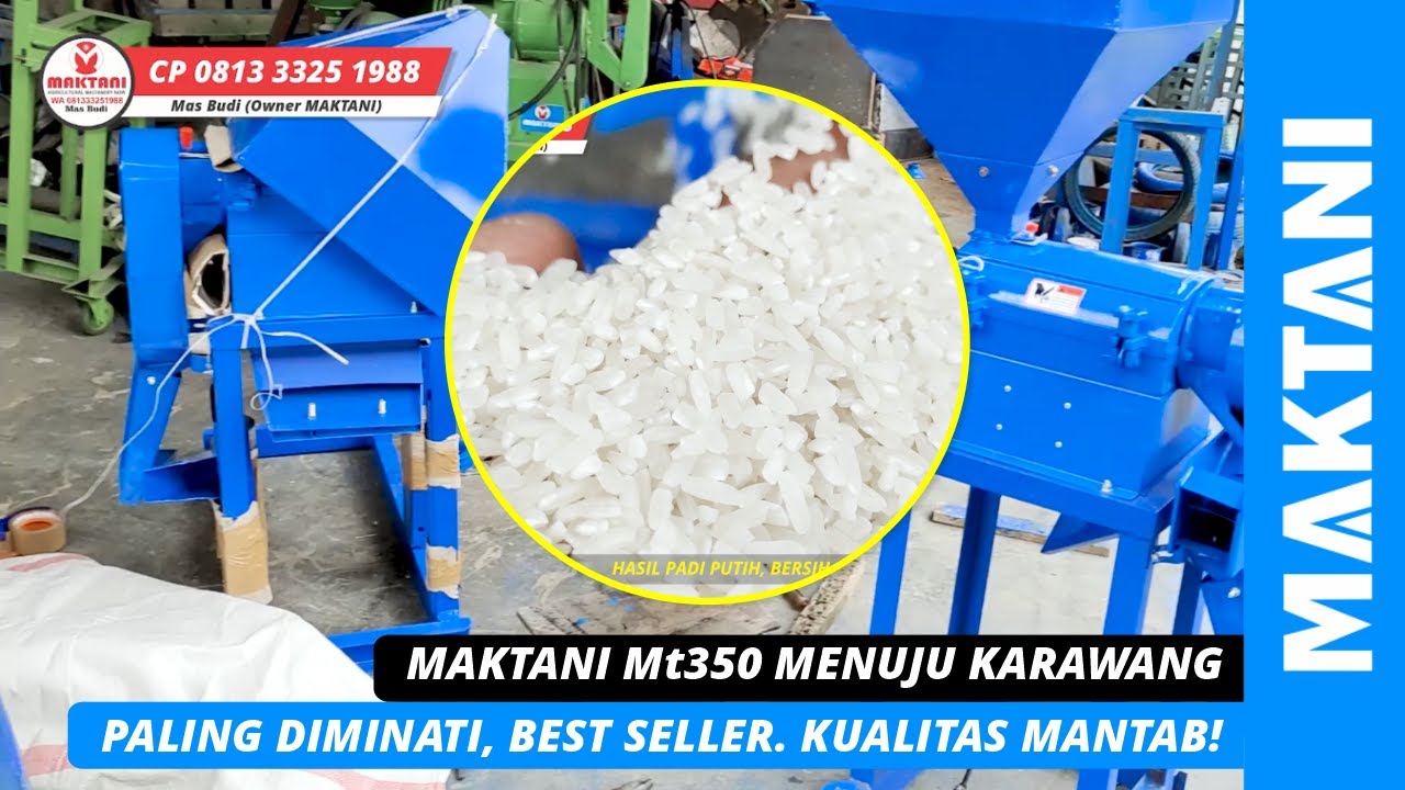 Meluncur Ke Karawang !! Bpk Rasman Gilingan Padi tanpa sekam MT350SOLAR Terlaris !