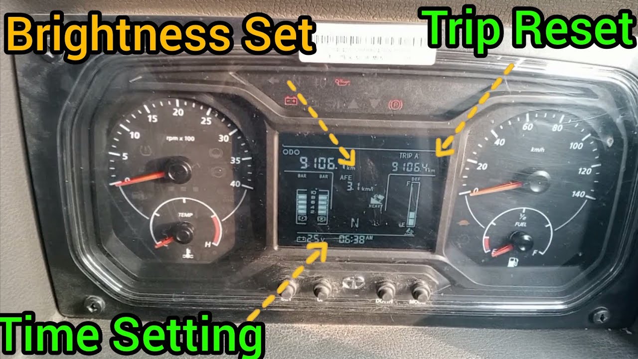 Tata Heavy Commercial Vehicle Cluster Time Setting BS6 || BS6 TATA METERPLATE  DETAILS