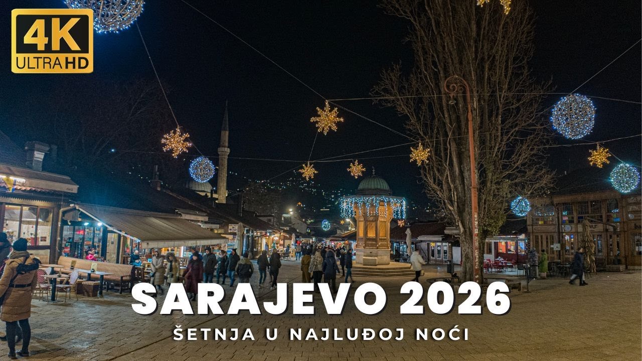 【4K】Doček Nove Godine u Sarajevu &ndash; ekskluzivni snimci sa ulica - iznenadit ćete se