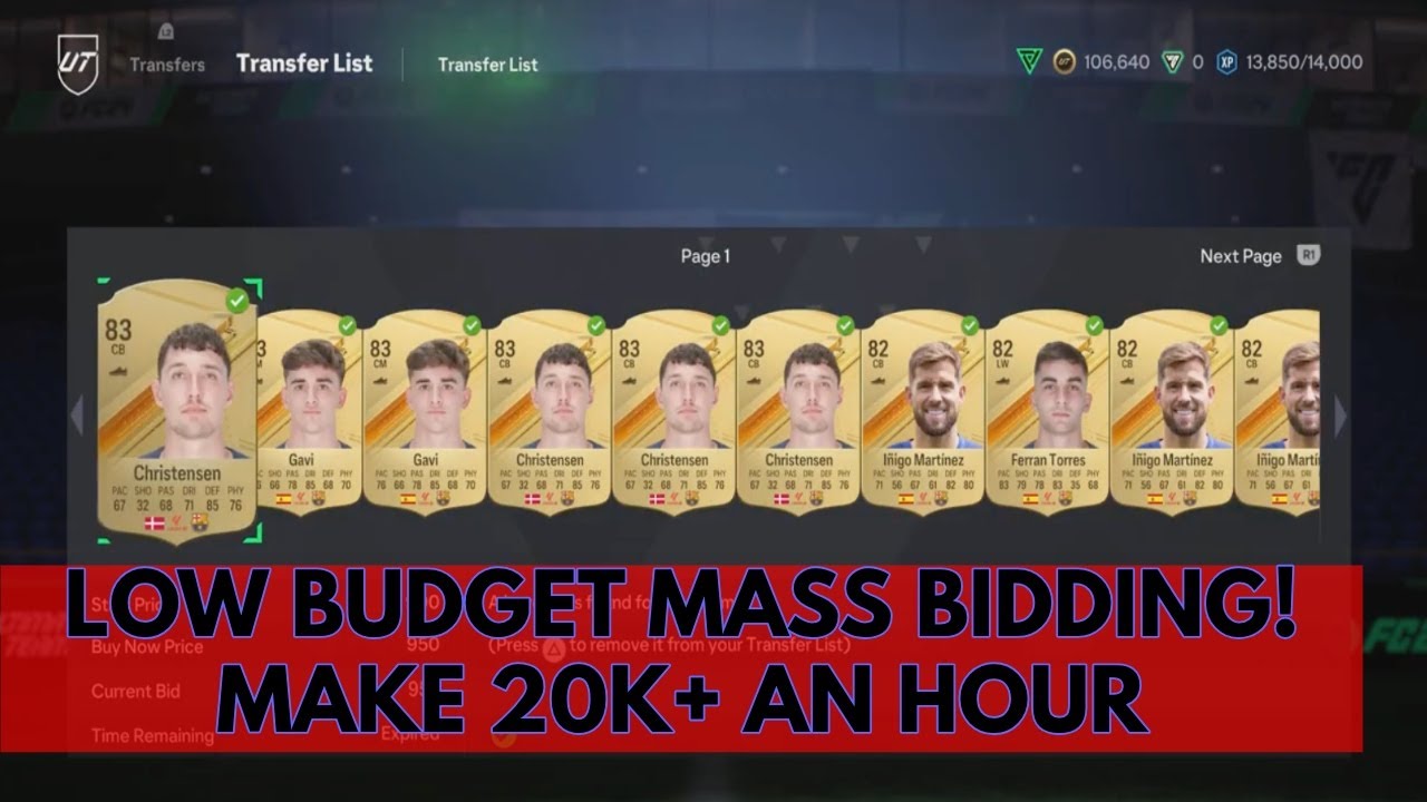 EA FC 24 TRADING TIPS - LOW BUDGET MASS BIDDING FILTER - MAKE 20K+ AN HOUR - EA FC 24 TRADING TIPS!
