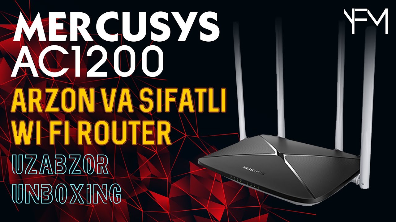 ARZON VA SIFATLI WI FI ROUTER MERCUSYS AC1200 || UZABZOR