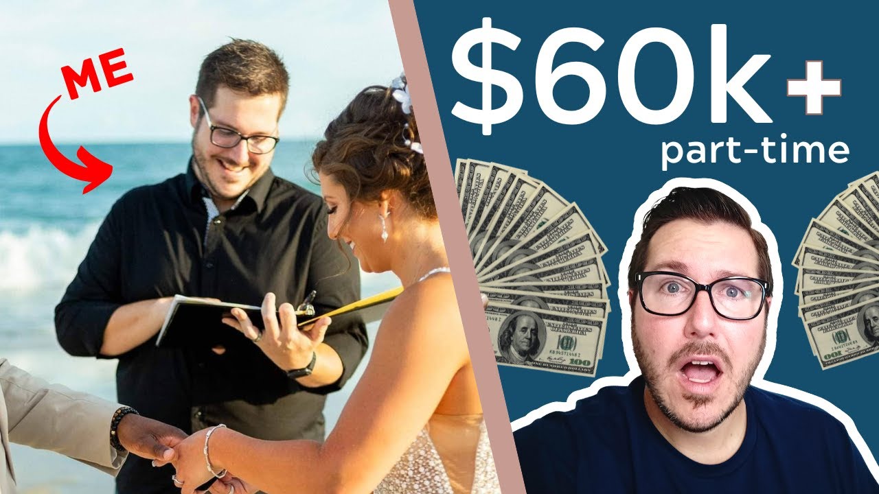 $60,000+ per year PART-TIME as a Wedding Officiant | How to Make More Money as a Wedding Officiant.