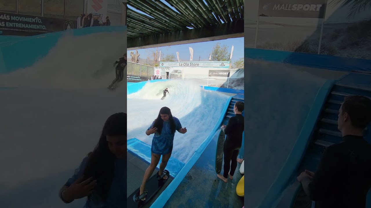 Pro Practice sessions for the 2024 FlowRider Flowbarrel contest at Mall Sport Flowboarders