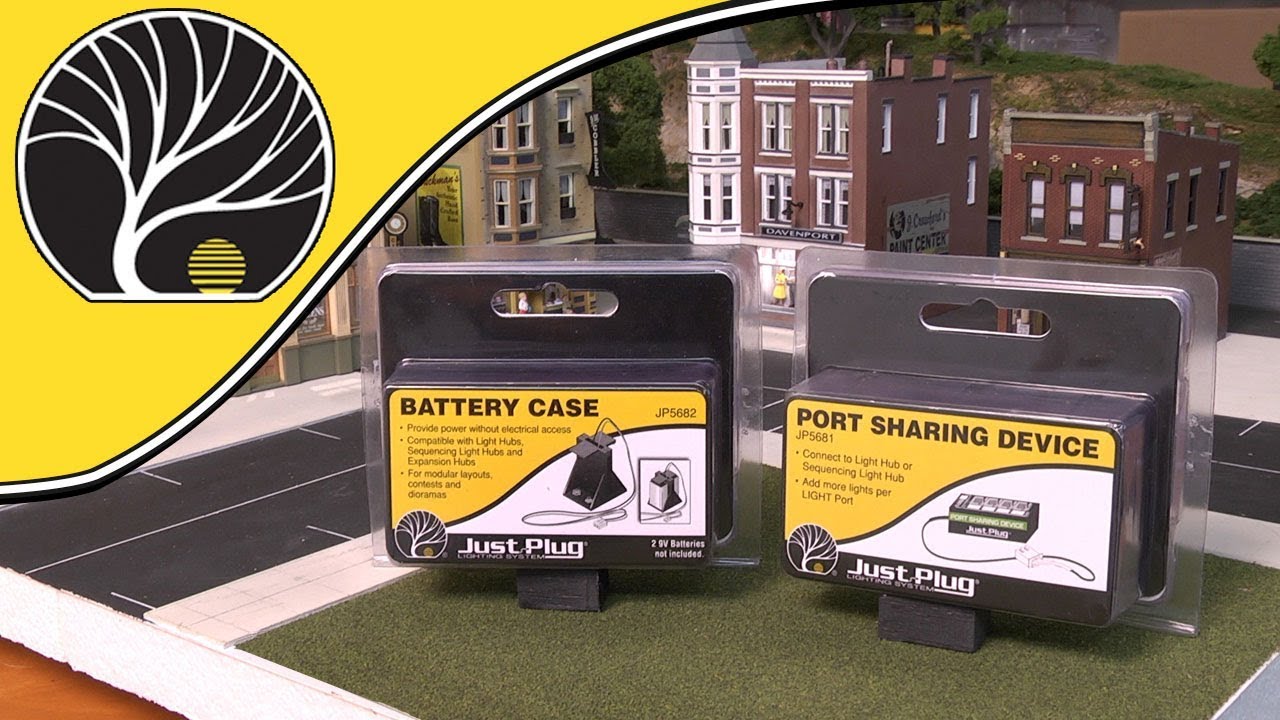 Battery Case & Port Sharing Device | Just Plug&reg; Lighting System | Woodland Scenics | Model Scenery