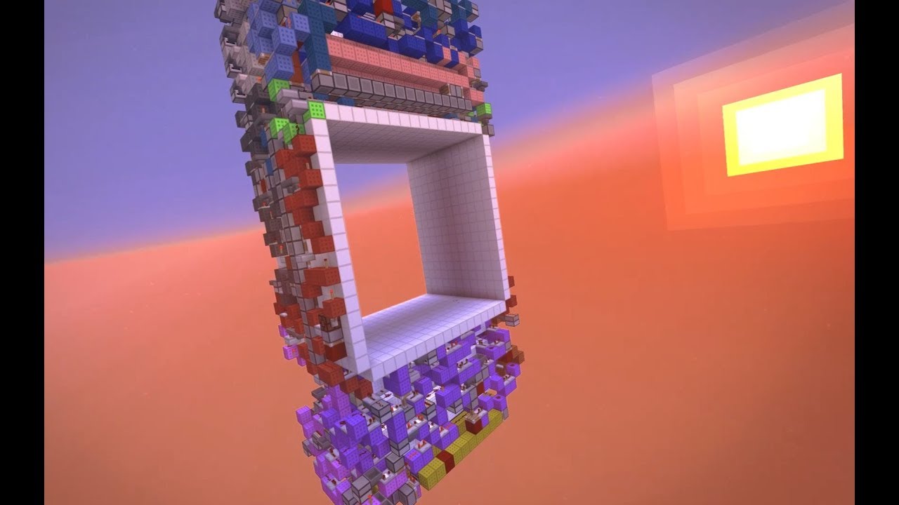 【Sand】World's smallest 16x16 SEAMLESS piston door (8800 blocks)
