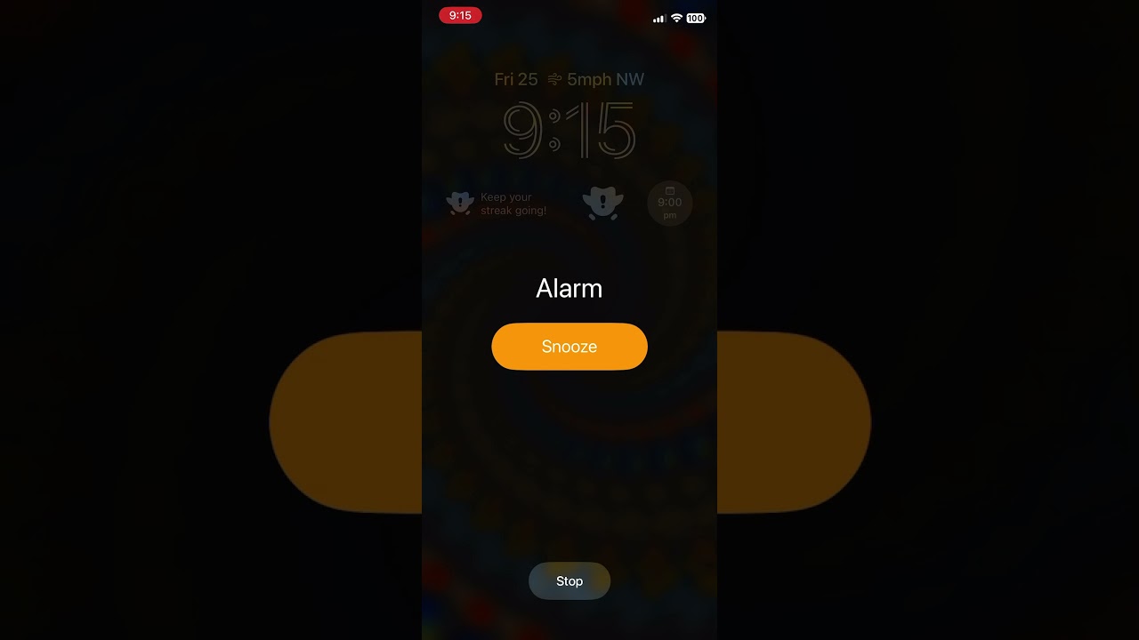 Early riser alarm on a real iPhone