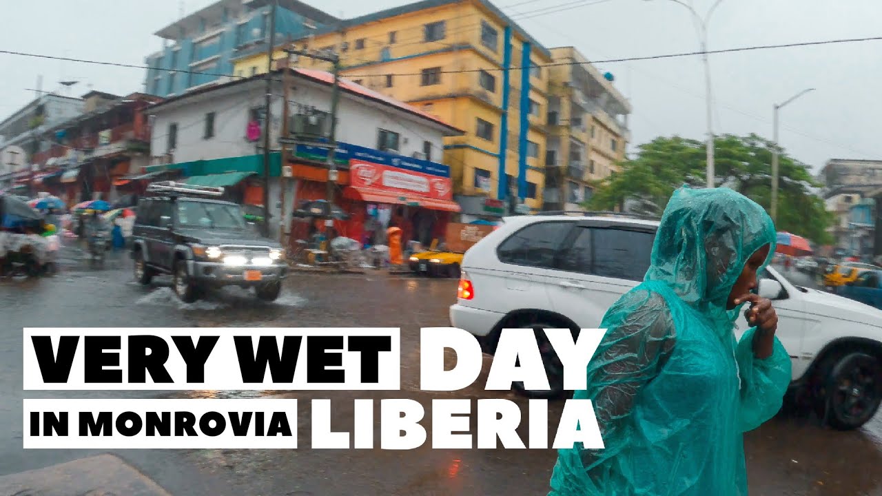 Monrovia Liberia 2022  RAINY WET DAY In Central Monrovia Liberia | Liberian Vlog