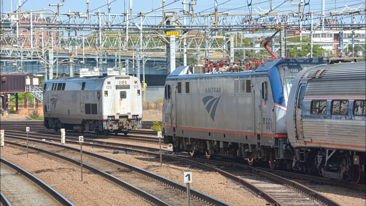A Smokey Summer Day in New Haven with Amtrak and CTrail (10/1/23)