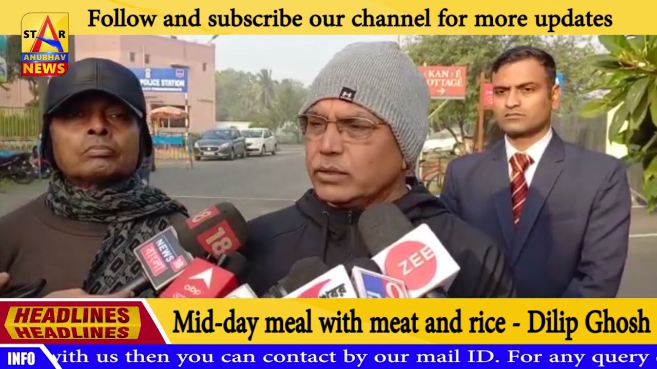 Mid-day meal with meat and rice - Dilip Ghosh