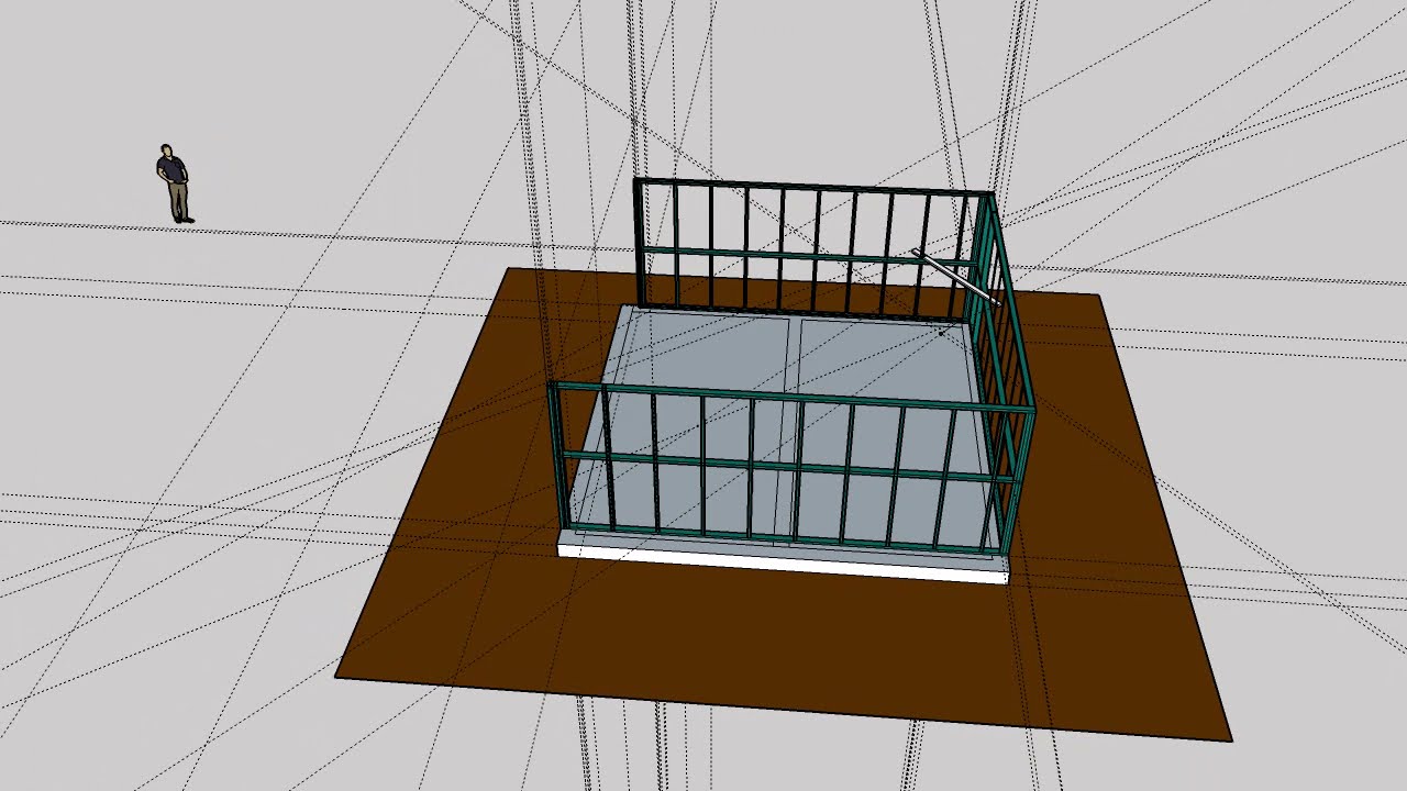 Light steel frame building - frame layout 3D