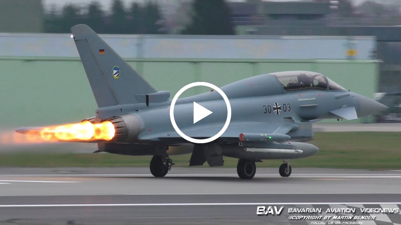 Eurofighter EF2000T Typhoon - German Air Force 30+03 - takeoff at Memmingen Airport