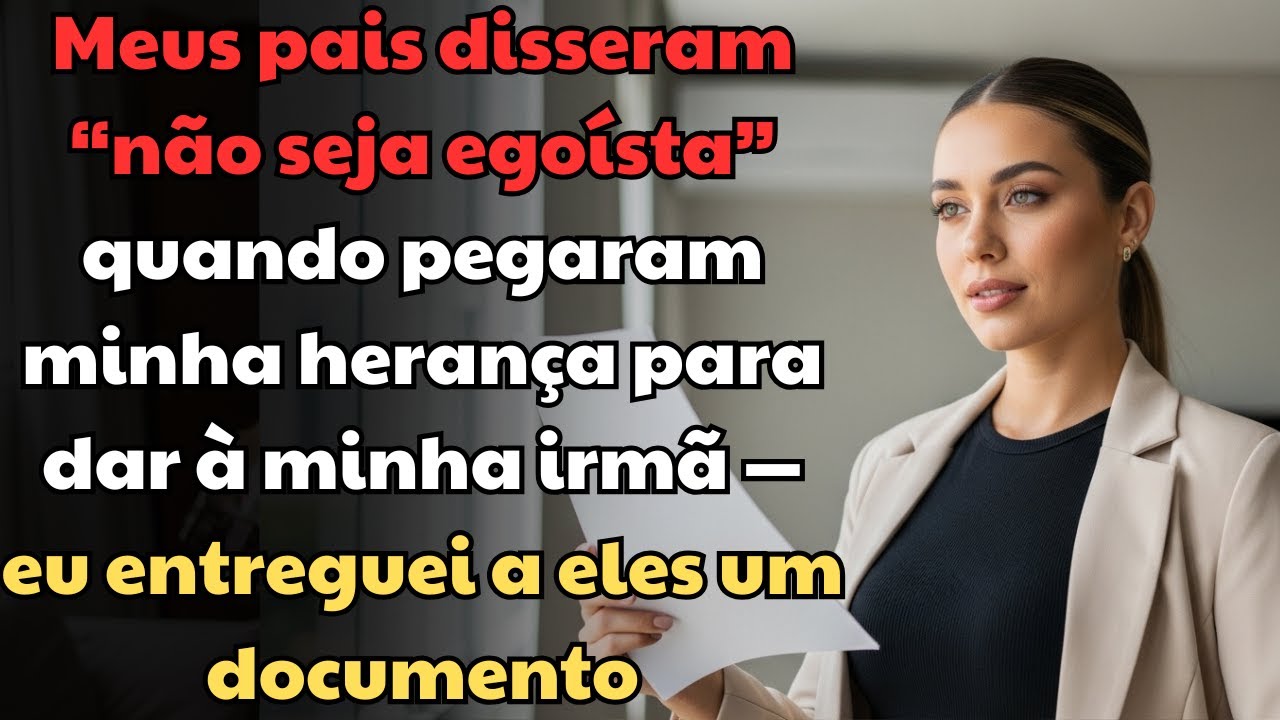 “Não Seja Egoísta”, Disseram Meus Pais ao Tomar Minha Herança—Então Entreguei um Documento