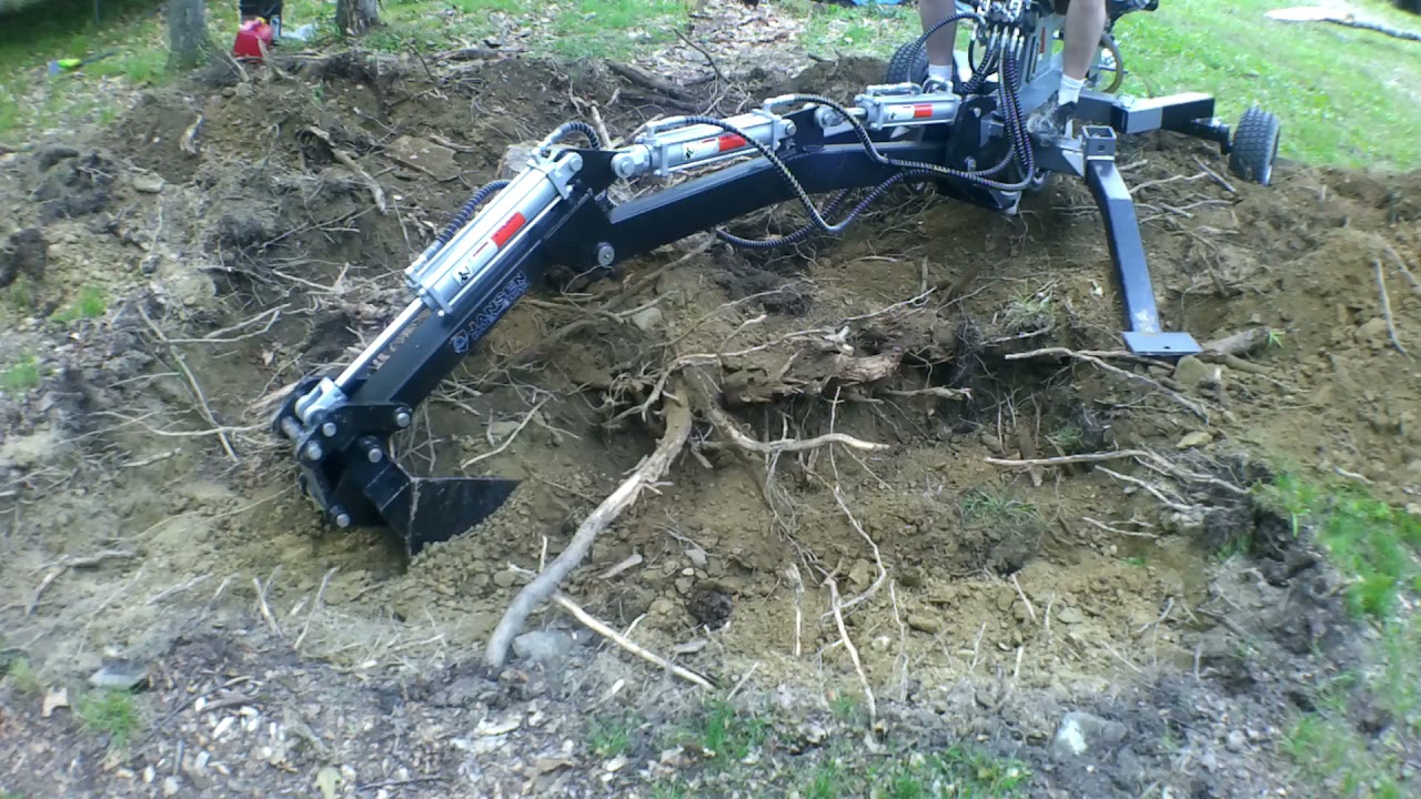 Digging Out a Stump That Was WAY Too Big With the Jansen Towable Backhoe MB 300 with 14 Inch Bucket