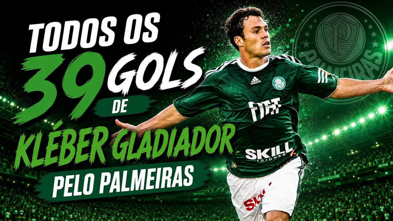 TODOS OS 39 GOLS DE KLÉBER GLADIADOR PELO PALMEIRAS