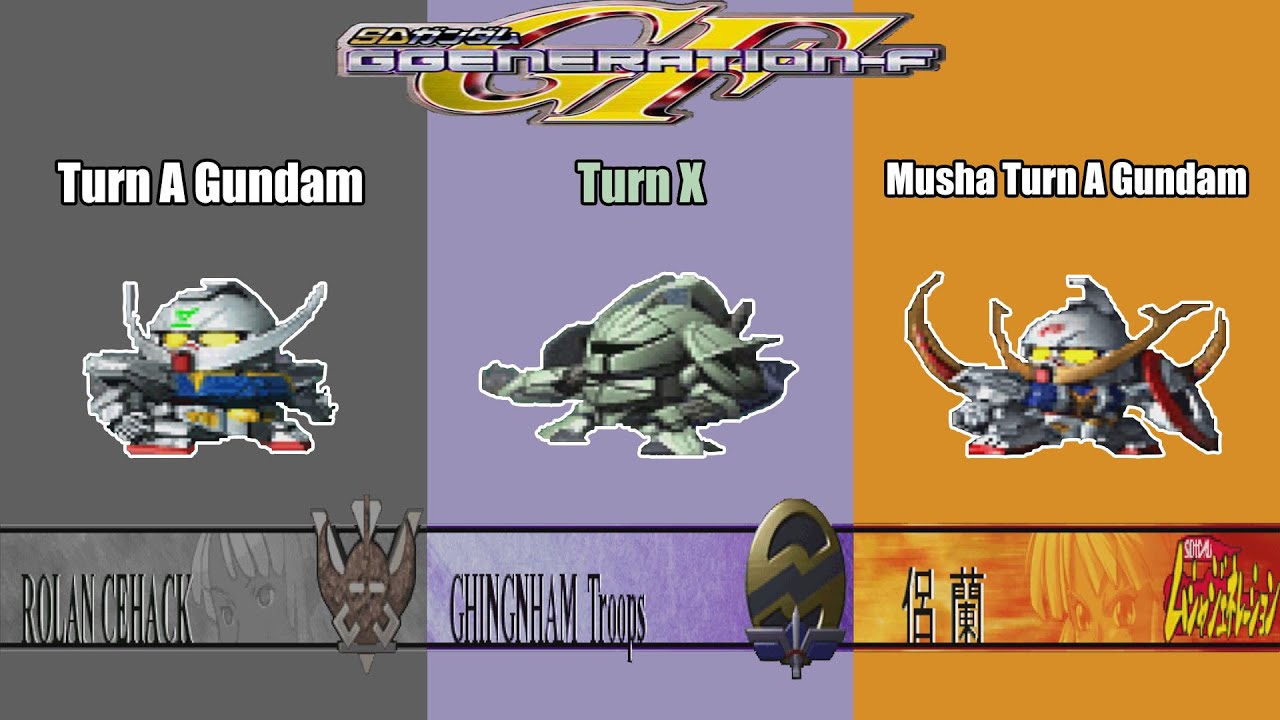 [ENG Sub]SD Gundam G Generation F - Turn A Gundam & Turn X Attacks