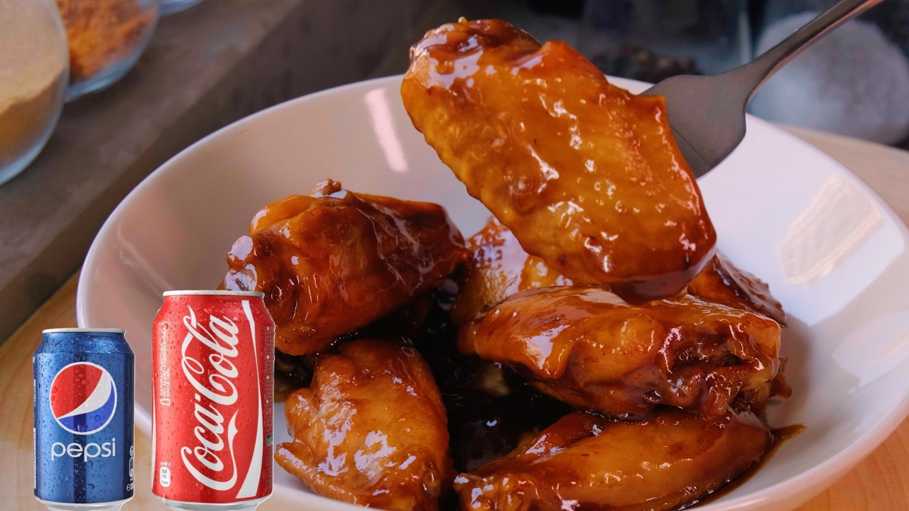 Pour Coca-Cola over Chicken WINGS and you'll thank me for this recipe!