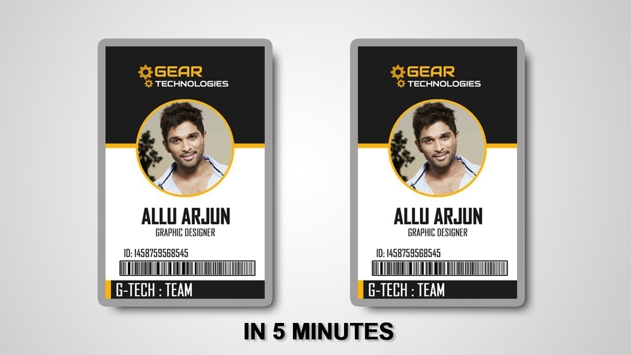 Company ID Card Design Tutorial - Photoshop Cs6 - iamAshvin