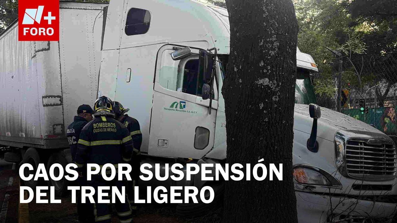 Cierre del Tren Ligero provoca caos; Transporte alterno está rebasado en Tlalpan