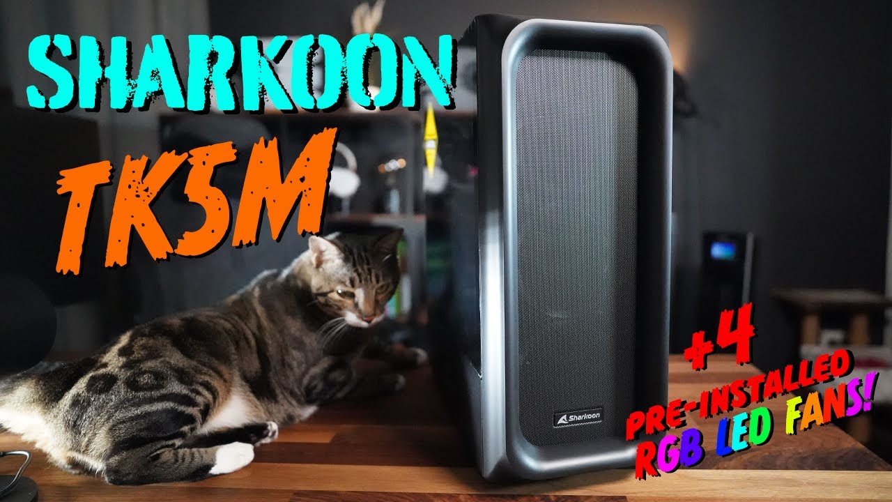 Корпус Sharkoon TK5M ATX &mdash; в комплекте 4 вентилятора с RGB-подсветкой и хаб для вентиляторов!