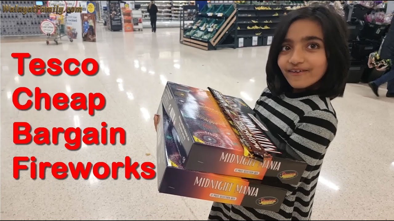 Cheap Bargain Tesco Fireworks 2022 Shopping for Bonfire Night - Buying Midnight Mania Box 2 for £45